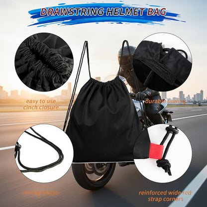 Drawstring Helmet Bag, Motorcycle Helmet Storage Bag Large Capacity Welding Helmet Bag For Ski Snowmobile Dirt Bike Motocross Bicycle Racing Skiing Cycling Riding Sports Helmet