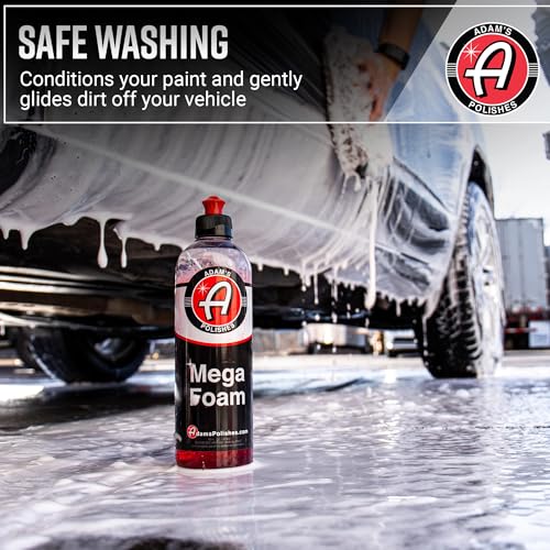 Adam’s Mega Foam Car Wash Soap (Gallon) – pH Neutral, Ultra Concentrated for Foam Cannon, Foaming Spray Gun, or Bucket – Safe for Wax, Sealants & Ceramic Coating – High Suds Car Cleaner (Pack of 2) - size: 128 fl. oz (Gallon) (Pack of 2)
