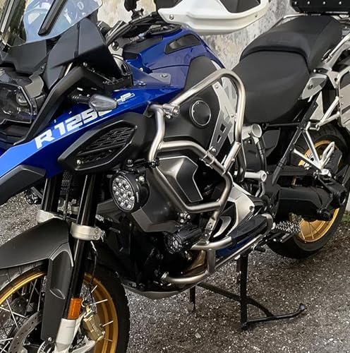 Engine Guard Crash Bar Extension for R1250GS ADV R 1250 GS Adventure 2018-2024 Motorcycle Bumper Frame Falling Protector (Black) - color: Black