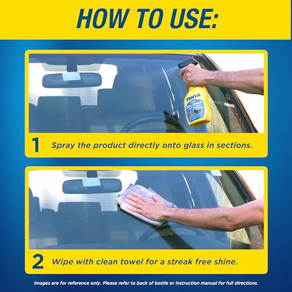Rain-X 5071268-2 2-in-1 Glass Cleaner and Rain Repellant, 23 oz. (Pack of 2) - Provides a Streak-Free Clean for Automotive Glass While Preventing Sleet, Snow, Ice, and Road Spray Build Up - size: 23 Fl Oz (Pack of 2)