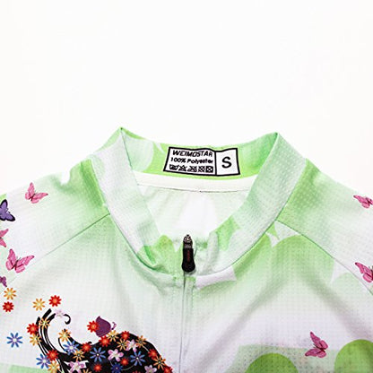 Women's Cycling Jersey Bike Shirts Short Sleeve Ladies Bicycle Clothing MTB Cycle Jacket - color: A Girl, size: Small