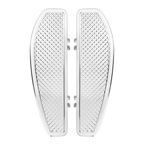 Chrome Driver Rider Anti-Slip Extended Floorboards Foot board for Harley Davidson Touring/Road King/Road Glide/Street Glide/Electra Glide/Ultra 1986-2025, Softail 1986-2017 Models - color: Driver Floor Board-Chrome
