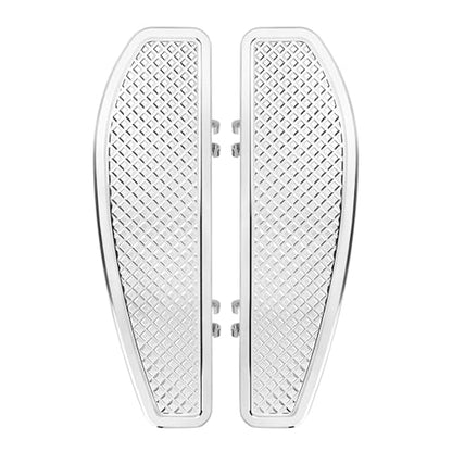 Chrome Driver Rider Anti-Slip Extended Floorboards Foot board for Harley Davidson Touring/Road King/Road Glide/Street Glide/Electra Glide/Ultra 1986-2025, Softail 1986-2017 Models - color: Driver Floor Board-Chrome
