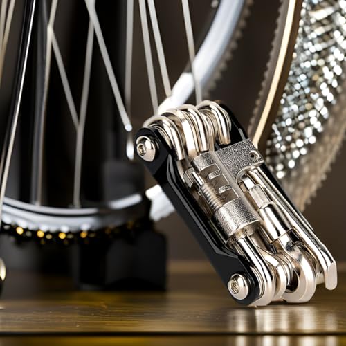 WIWUE GUO Bike Chain Tool, Ultimate Bike Multitool Kit | Lightweight Stainless Steel, Includes Chain Breaker, Tire Repair Kit, Motorcycle Accessories