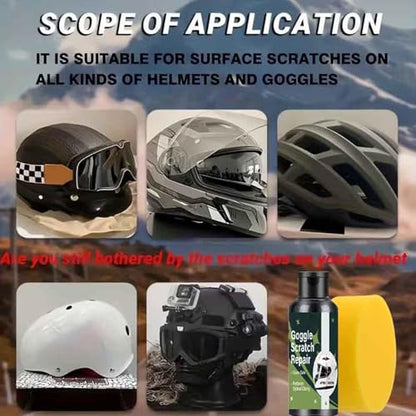Scratch Repair , Helmet Lens Cleaner Compound, Optical Restoration Wax for Motorcycle Visor Goggles Hard Hat Shine Enhancement Anti Scratch Care Detailing Kit Use