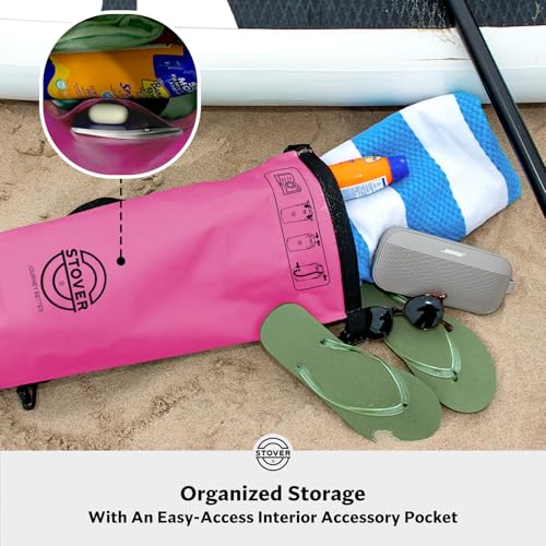 STOVER 5/10/25/30/40/55L Waterproof Dry Bag- Roll-Top Backpack w/Phone Case- Kayaking, Hiking, Camping, Boating- Men/Women - color: 10l Pink, size: 10L