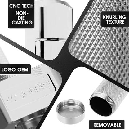 Throttle Grip Throttle Cable Motorcycle 22mm Universal CNC Aluminum Accelerator Throttle Twist Grips Handlebars for KLX CR CRF EXC XR TTR CB SSR ATV Dirt Bike Pit Bike - color: Style-B-Silver