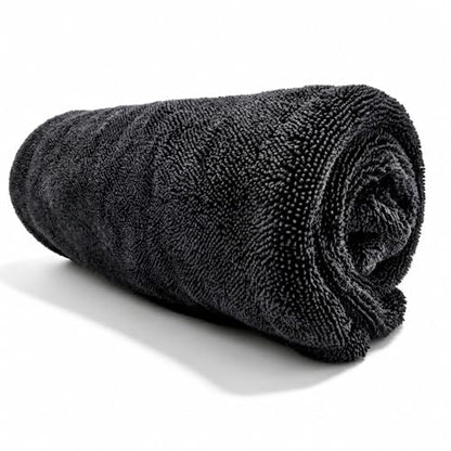 Twisted Loop Microfiber Car Drying Towel, Extra Large 36x24 Inch 1300 GSM Super Absorbent Scratch Free Lint Free Streak Free Washable Professional Auto Detailing Towel for Car SUV Truck Motorcycle