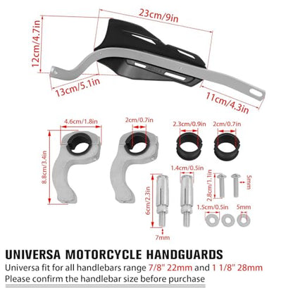 CHIFUN Handguard for 7/8" 22mm and 1 1/8" 28mm Motorcycle Handlebar Brake Lever Protection Hand Guard CNC Aluminum Compatible with ATV Motorbike Motocross Supermoto Racing Dirt Pit Bike - color: Red