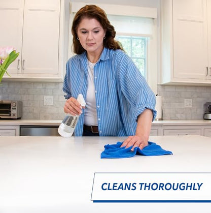 Unger 12” x 12” All-Purpose Microfiber Cloths, 4 Pack, Wet and Dry Cleaning Towels for Kitchen, Furniture, Appliances, Electronics and Glass, Reusable with Less Lint and Streak-Free Results - size: 12" x 12" (4 Pack), style: All-Purpose