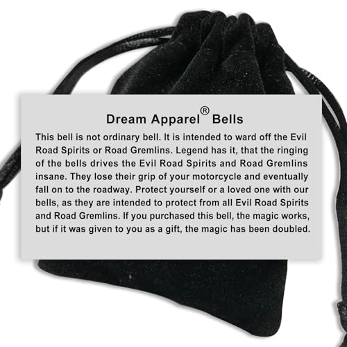 Dream Apparel Motorcycle Bell Guardian Angel Drive Away Gremlin, Biker Bell for Men Women Rider Riding, Good Luck Gift - style: Usa Flag
