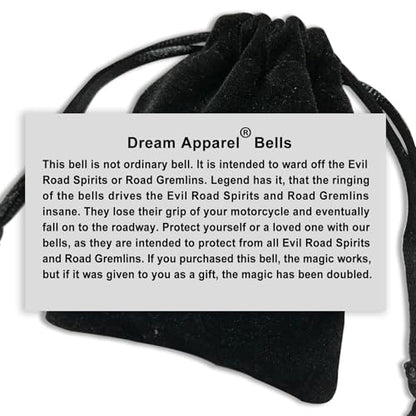 Dream Apparel Motorcycle Bell Guardian Angel Drive Away Gremlin, Biker Bell for Men Women Rider Riding, Good Luck Gift - style: Usa Flag