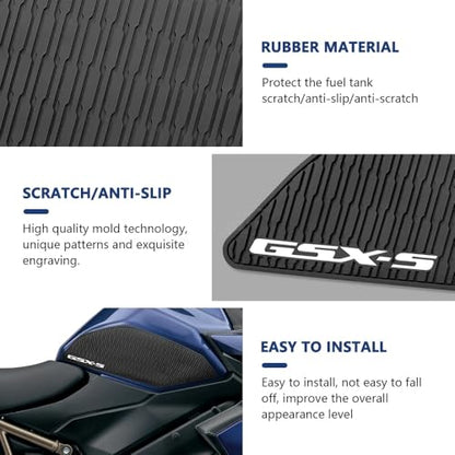 for Motorcycle GSX-S 1000 1000F GSXS1000 GSXS1000GX 2024 2025 2026 Tank Pad Protector Sticker Decal Gas Knee Grip Tank GSX S1000F/GX pad