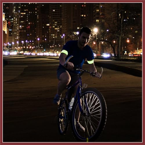 8pcs Reflective Bands for Arm Reflective Armbands High Visibility Night Cycling Riding Reflector Tape Straps Bracelet Green Replace Parts