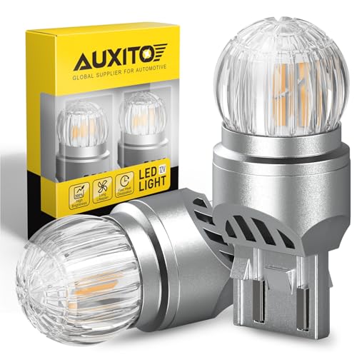 AUXITO 7443 LED Bulb Amber Yellow, Turn Signal Light 7440 7441 7444 T20 Super Bright for Rear Front Blinker Turn Signal Marker Parking Light, Pack of 2 - color: Amber Yellow, size: 7440/7443