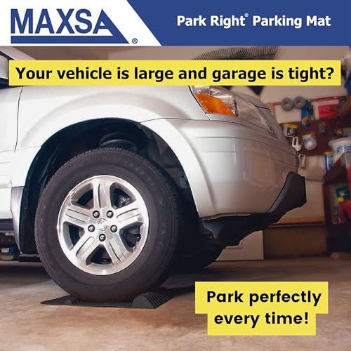 Maxsa 37358-2PK Park Right 21" x 11" x 2" Parking Mat, Black, Amazon Exclusive - color: Black, size: 2-pack