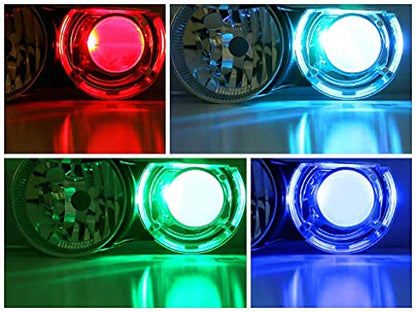 iJDMTOY RGB Multi-Color 3-SMD-5050 LED Accent Ambient Lighting Ribbons w/Adjustable Setting Compatible with Car Motorcycle Projector Demon Eyes Retrofit - style: RGB