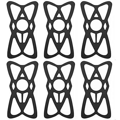 Kinizuxi Motorcycle Phone Mount Tether 6 Pack,Replacement Silicone Bands for Bike Phone Holder, Phone Holder Grip Rubber Strap Security Bands for Bike, Bicycle,Motorcycle, Handlebar,Scooter