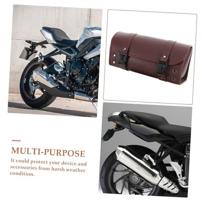 PRETYZOOM Retro Motorcycle Fork Bag Spacious Rain Resistant Motorcycle Side Storage Easy Attachment Organization for Long Trips Compatible with Various Motorcycles