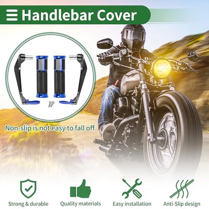 7/8" 22mm 15/16" 24mm Motorcycle Hand Grips Cover Kit Aluminum Alloy Handlebar End Grips Blue - color: Blue