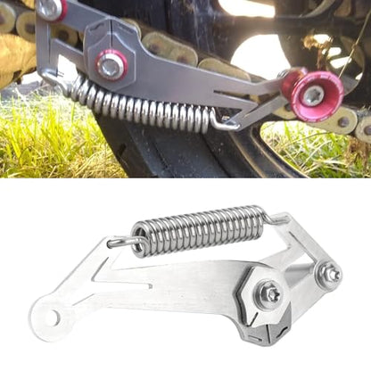 Motorcycle Chain Slack Adjuster Tool, Efficient Chain Tension Adjustment Setter Tool for All Motorcycles, Metal, Precise Indicator for Safe Riding