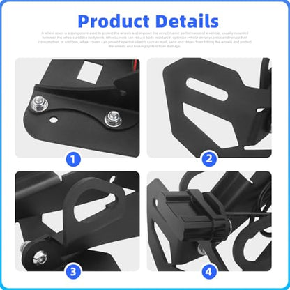 Motorcycle License Plate Holder Bracket, for Yamaha YZF-R25 2014-2025 / YZF-R3 MT-25 MT-03 2015-2025, Fender Eliminator with LED License Plate Lights and Turn Signal Mounting Holes (Black)