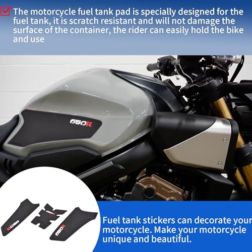 Fit for HO&ND&A CB650R CB 650R CBR650R 2019-2025 Accessories Motorcycle Sticker protection non slip Tank Pad Side Fuel Tank Stickers Motorcycle Knee Grip Decals Fuel Oil Anti-slip
