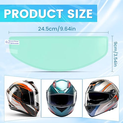 Motorcycle Anti Fog Film, Universal Fit Helmet Visors Insert Waterproof Fog Resistant Clear Vision (C (Fog))