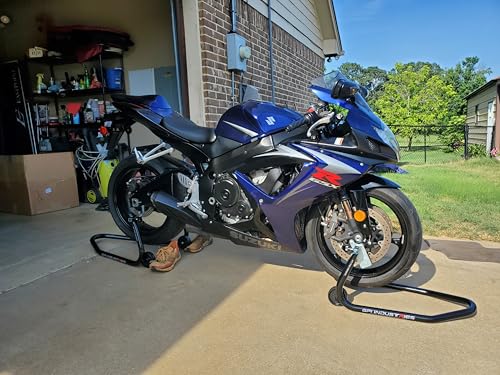 GP Pro Series Universal Front and Rear Motorcycle stands set - For use with Ninja ZX6r 636 ZX10r ZX14r ZX14 CBR 600rr 1000rr GSXR 600 750 1000 Yamaha R1 R6 MT10 MT09 MT07 Hayabusa SV650 SV1000