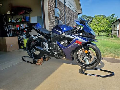 GP Pro Series Universal Front and Rear Motorcycle stands set - For use with Ninja ZX6r 636 ZX10r ZX14r ZX14 CBR 600rr 1000rr GSXR 600 750 1000 Yamaha R1 R6 MT10 MT09 MT07 Hayabusa SV650 SV1000