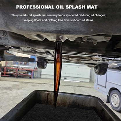 2 PCS Oil Drain Splash Pad, 22" Square No Splatter Pad for Transmission Drain Pan, Heat-Resistant Oil Change Mats for Automotive Technicians & Mechanics, Car Accessories - color: 2 PCS