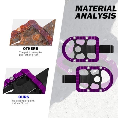 Foot Pegs Passenger Footpegs Foot Rest Pedal Fit for Harley Softail 2018-Later LiveWire 2020-Later Fat Boy Street Bob Low Rider Breakout (Purple) - color: Purple