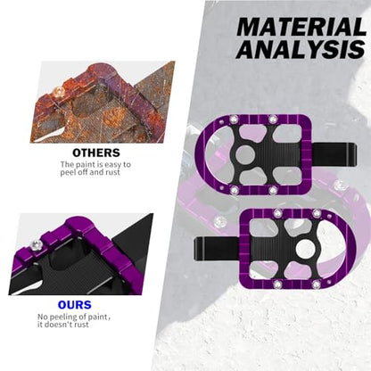 Foot Pegs Passenger Footpegs Foot Rest Pedal Fit for Harley Softail 2018-Later LiveWire 2020-Later Fat Boy Street Bob Low Rider Breakout (Purple) - color: Purple
