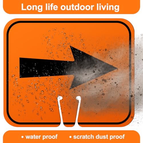 Geetery 3 Pcs Traffic Arrow Orange Detour Signs, Road Cone Top Directional Left Right Go Straight Arrows Sign for Road Barricade Outdoor Construction (Left & Right) - style: Left & Right