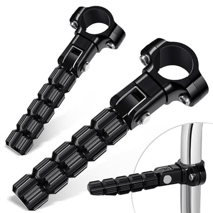 Benlari Highway Pegs CNC Motorcycle Foot Pegs Stainless Steel 1in 1-1/4in 25mm 32mm Fit for Harley Davidson for BMW for Honda for Suzuki for Kawasaki Engine Guards Crash Bars Black