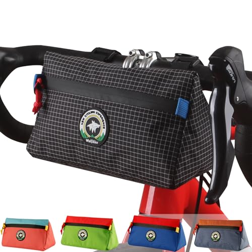 Bike Handlebar Bag, Bicycle Front Bag, Kids Handle Bar Bag, Storage Bag with Shoulder Strap for Men Women Kids Outdoor Road MTB Cycling - color: Black, size: Large