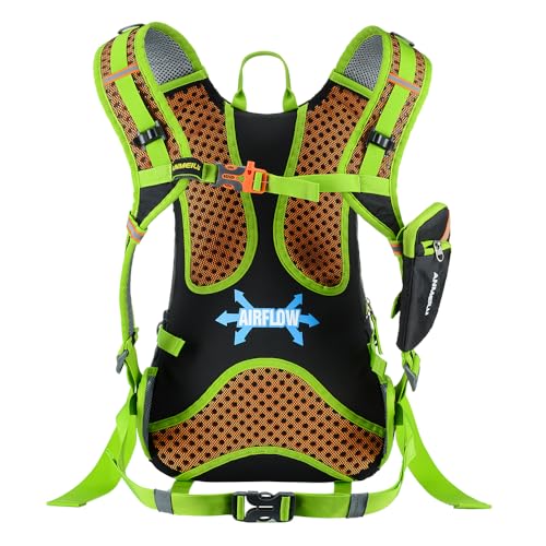 Outdoor Cycling Backpack, 18L, Black - color: green, size: Backpack and Water Bag