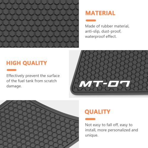 for MT-07 mt07 2026 2025 Accessories Motorcycle Fuel Tank Cap Sticker pad Fuel Tank Cap Anti-Slip Protective pad Tank Grip Knee Protector