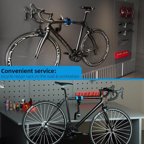 Urban Deco Bike Repair Stand Bench Mount Bike Stand Wall Mounted Bike Work Stand Bicycles Maintenance Rack Bike Clamp for Road Mountain Bike,Road Bike (13.6 inch Curved) - size: 13.6 inch curved