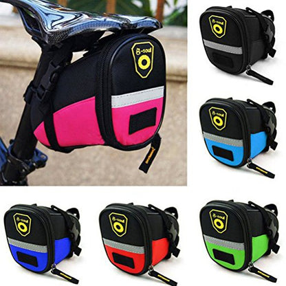 sponeed Cycling Seat Pouch Bicycle Bike Saddle Bag Rear Packs Tools Pocket 6 Colors - color: Deep Blue