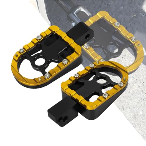 Foot Pegs Passenger Footpegs Foot Rest Pedal Fit for Harley Softail 2018-Later LiveWire 2020-Later Fat Boy Street Bob Low Rider Breakout (Yelllow) - color: Yelllow