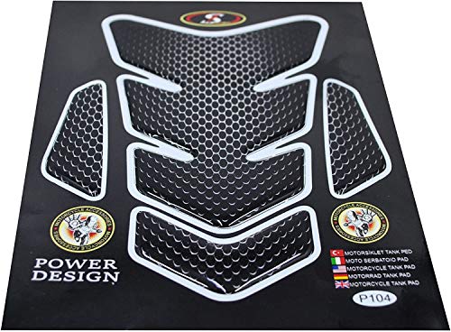 3D Motorcycle Carbon Fiber Vinyl Gel Gas Tank Pad Protector Decal and Sticker Tankpad. (New Generation Silicone-Based Adhesive) - color: Color A