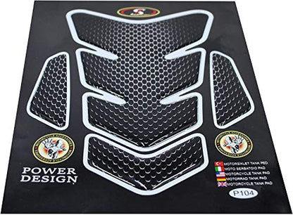 3D Motorcycle Carbon Fiber Vinyl Gel Gas Tank Pad Protector Decal and Sticker Tankpad. (New Generation Silicone-Based Adhesive) - color: Color A
