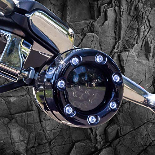 Eagle Lights 2 Inch Bullet Front Infinity Beam LED Turn Signals w/Running Light Ring Covers for Harley Davidson - Black / 1157 Base - color: Black
