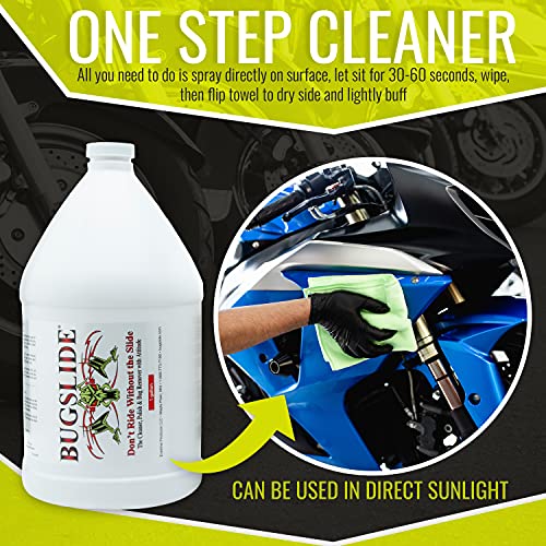 BugSlide 1 Gallon Cleaner Refill for Spray Bottles & Travel Kits - All Surfaces Cleaning and Detailing Solution for Vehicle Interior and Exterior Use - Shines, Degreases, Polishes - style: 1 Gal Refill