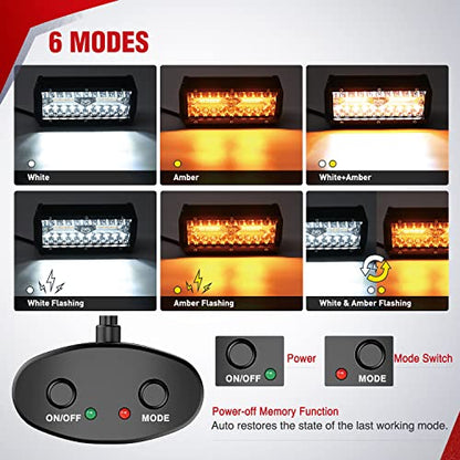 Nilight 16AWG Wiring Harness Kit 2 Leads Specially Customized for 6 Modes Amber White Strobe Light Bar Off Road LED Work Light 12V On Off Switch Remember Function Reset Function - size: 2 Leads-Wiring Harness