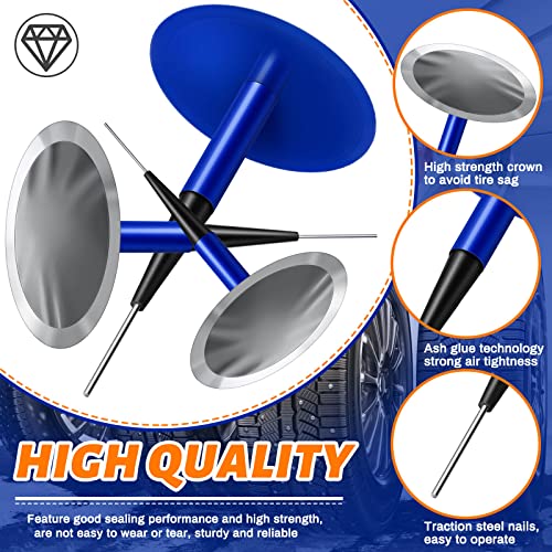 Frienda 24 Pcs Tire Repair Patch Plug 1/6" x 1 3/8", 1/4" x 1 3/4" and 3/8" x 2 3/8" Dipped Stem Rubber Tire Repair Patch Mushroom Plug Kit Rubber for Vehicle Car Motorcycle Bicycle Truck Bus - size: 1/6" x 1 3/8", 1/4" x 1 3/4" and 3/8" x 2 3/8"