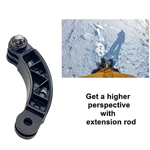 Strap Mount for Gopro for Helmets, Adjustable Mounting Adapter Base with Extesion Rod and Rotating Quick Release Buckle, Suitable for Cycling Bike Vented Helmet, Fit for All Sports Cameras