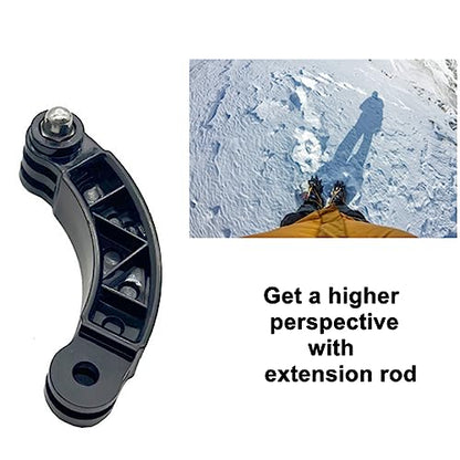 Strap Mount for Gopro for Helmets, Adjustable Mounting Adapter Base with Extesion Rod and Rotating Quick Release Buckle, Suitable for Cycling Bike Vented Helmet, Fit for All Sports Cameras