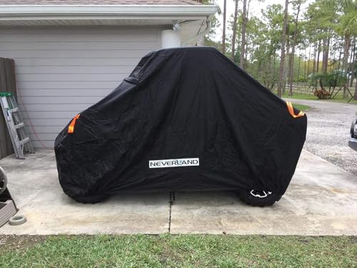 NEVERLAND UTV Cover 2-3 Seater - Heavy Duty Side by Side Cover Waterproof Outdoor Compatible with Polaris Ranger RZR Yamaha Wolverine Can-Am Defender Honda Kawasaki Teryx Textron Off Road Wildcat - size: up to 126 inch L